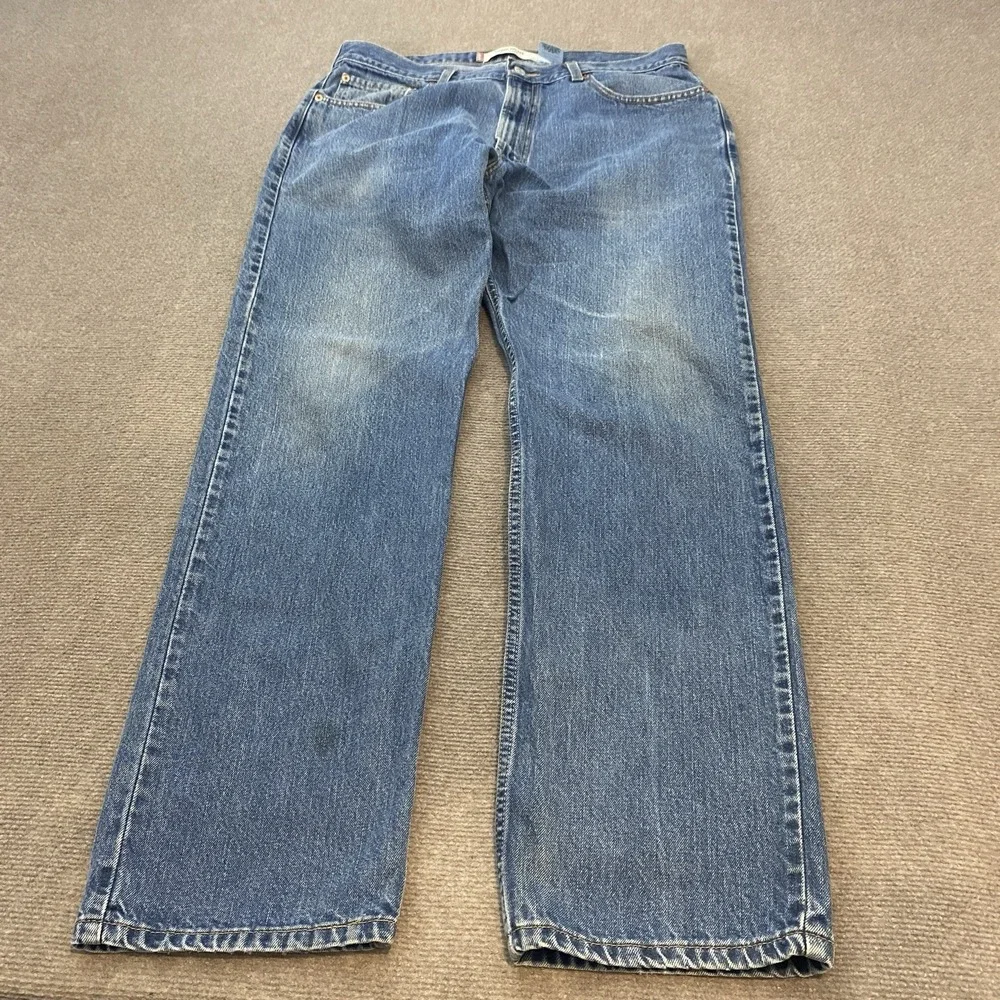 VTG Levis 505 Jeans Mens 36x32 Blue Denim Straight‎ Leg Baggy Fit Y2K Distressed